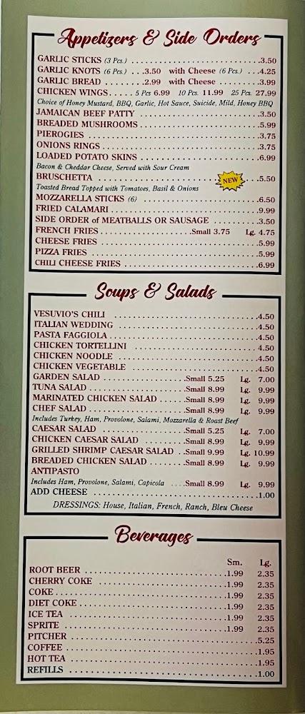 Vesuvio's Restaurant & Pizza Menu image 3